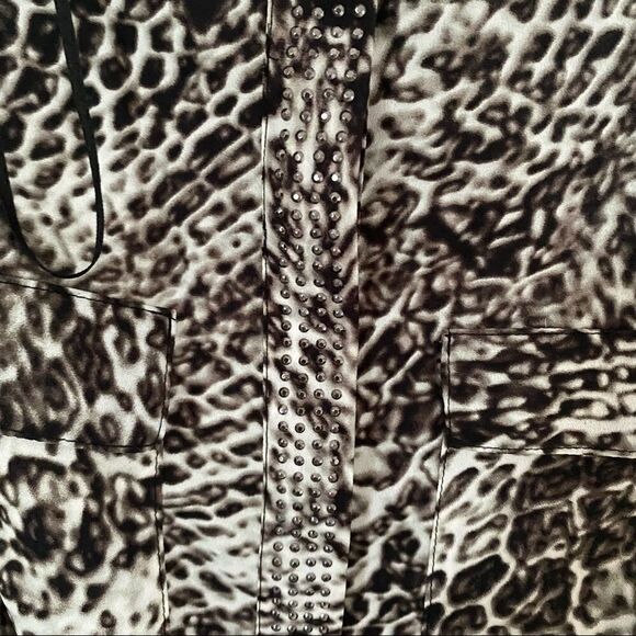Jennifer Lopez Long Sleeve Mini Animal Print Dress - Picture 3 of 5